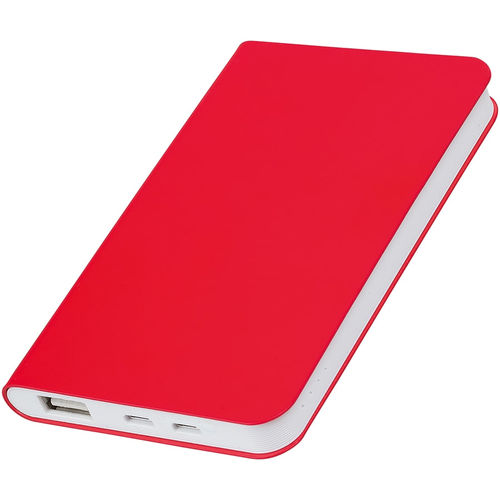 Универсальное зарядное устройство Silki (4000mAh),красный, 7,5х12,1х1,1см, искусственная кожа,плас